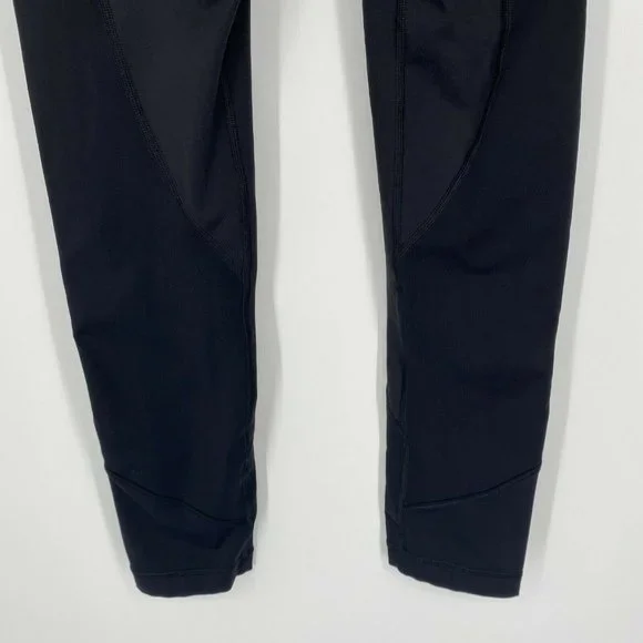 Lululemon All The Right Places Yoga Leggings Size 4 Mid Rise Stretch Crop Black - Picture 6 of 10